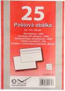 Poštové obálky C6 samolepiace, 25 ks - Plastobal