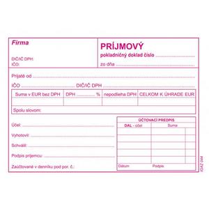 Príjmový pokl.doklad A6 s DPH samoprepis - Plastobal