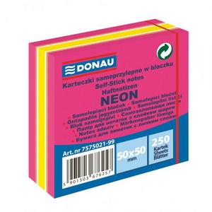Bloček Donau neónový 50x50mm 250l ružový - Plastobal