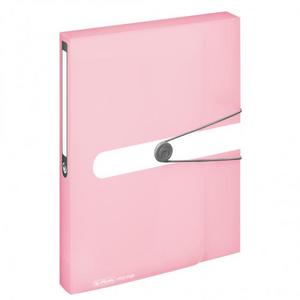 Plastový box s gumičkou Herlitz A4 PP rose - Plastobal