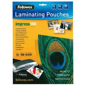 Laminovacie fólie Fellowes 216x303 A4 100mic - Plastobal