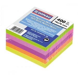 Bloček Donau neonové farby 76x76mm - Plastobal