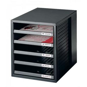 Zásuvkový box Cabinet čierny - Plastobal