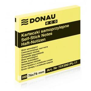 Bloček Donau ECO žltý 76x76mm - Plastobal