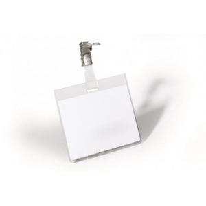 Visačka so štipcom horizontálna DURABLE 90x60mm 25ks - Plastobal