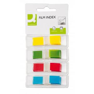 Záložky Q-CONNECT v zásobníku 12,5x43mm, 4x36l - Plastobal