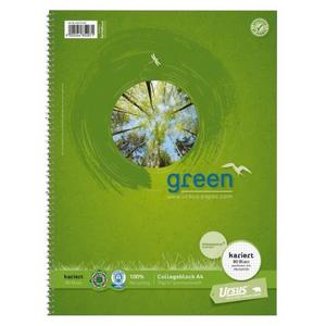 Blok College Format Werk Ursus Green A4 80 listov štvorčekový 70g, recyklovaný - Plastobal
