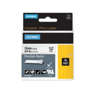 Flexibilná nylonová páska Dymo Rhino 19mm biela/čierna - Plastobal