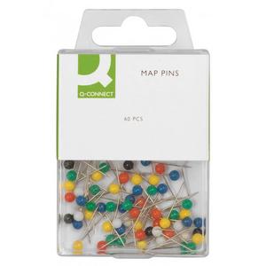 Napichovacie špendlíky guľaté Q-Connect 4mm mix farieb 60ks - Pripináčiky a špendlíky | ***