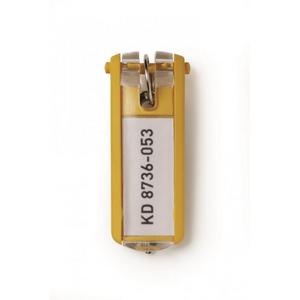 Menovky na kľúče DURABLE KEY CLIP žlté 6ks - Plastobal