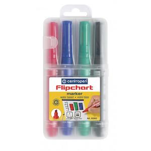 Sada popisovačov na flipchartové bloky Centropen 8560/4S - Plastobal