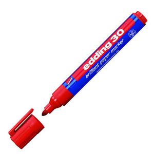 Lesklý popisovač edding 30 červený - Plastobal