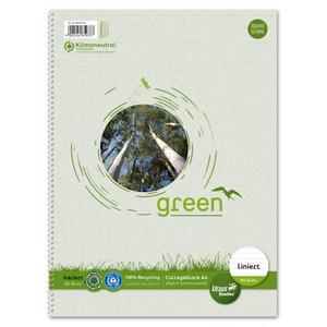 Blok College Format Werk Ursus Green A4 80 listov linajkový 60g recyklovaný - Plastobal