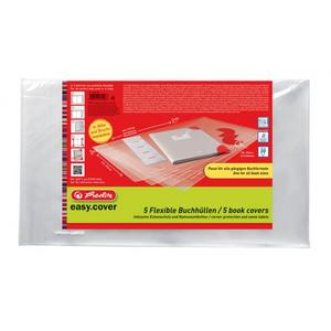 Obal na zošit Herlitz easy cover prispôsobivý 5 ks v balení, sáčok - Plastobal