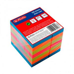 Blok kocka lepená Herlitz 90x90x90mm farebná - Plastobal