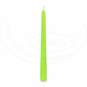 Sviečka kónická žltozelená O23 x 245 mm [10 ks] - Plastobal