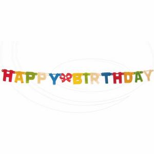 "Girlanda (PAP/ALU) ""HAPPY BIRTHDAY"" 11cm x 1,5m [1 ks]" - Plastobal