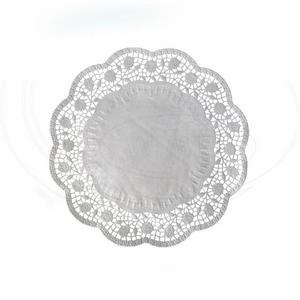 Dekoračná krajka (PAP) okrúhla biela O26cm [100 ks] - Plastobal