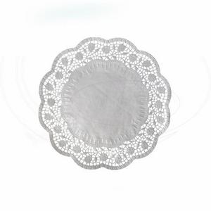 Dekoračná krajka (PAP) okrúhla biela O24cm [100 ks] - Plastobal
