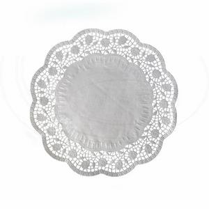 Dekoračná krajka (PAP) okrúhla biela O28cm [100 ks] - Plastobal