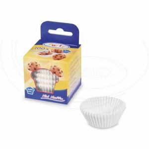 Cukrárenský košíček (PAP) biely O35 x 20 mm [100 ks] - Plastobal