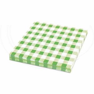 Obrúsok 1vrstvý Karo zelený 33 x 33 cm [100 ks] - Plastobal