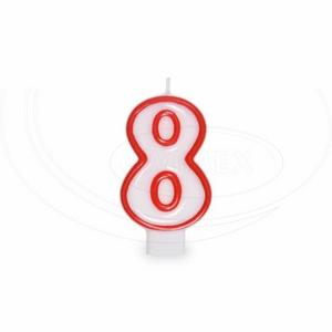 "Číslová sviečka ""8"" 75mm [1 ks]" - Plastobal