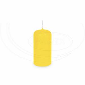 Sviečka valcová žltá O40 x 80 mm [4 ks] - Plastobal