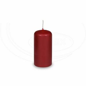 Sviečka valcová bordová O40 x 80 mm [4 ks] - Plastobal