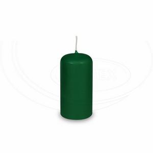 Sviečka valcová tmavozelená O40 x 80 mm [4 ks] - Plastobal