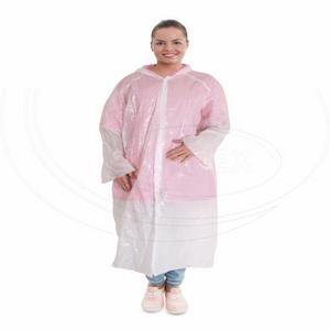 Plášť pre návštevy / Pláštenka (LDPE) s kapucou [10 ks] - Rukavice, ochranné prostriedky | ***