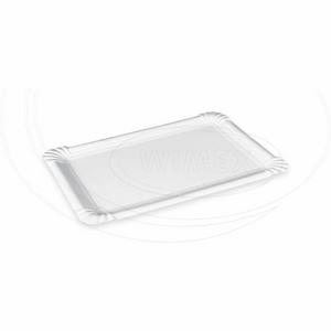 Papierová tácka biela 20 x 13 cm `č.4` RECY [25 ks] - Plastobal