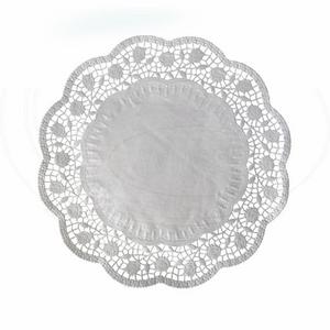 Dekoračná krajka (PAP) okrúhla biela O32cm [6 ks] - Plastobal