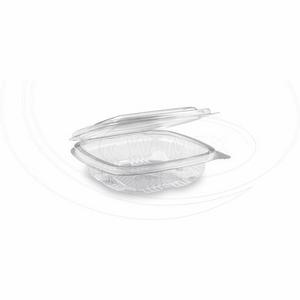 Miska (rPET) s viečkom hranatá priehľadná 125ml [50 ks] - Plastobal