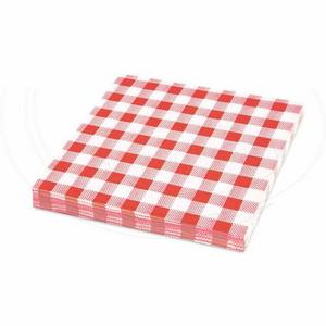 Obrúsok 1vrstvý Karo červený 33 x 33 cm [100 ks] - Plastobal