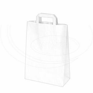 Papierová taška biela 26+14 x 32 cm [50 ks] - Plastobal
