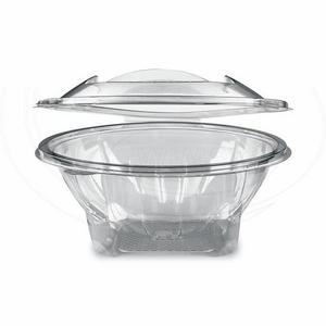 Miska (rPET) s viečkom okrúhla priehľadná 1000ml [50 ks] - Plastobal