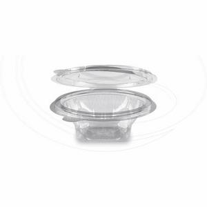 Miska (rPET) s viečkom okrúhla priehľadná 150ml [50 ks] - Plastobal
