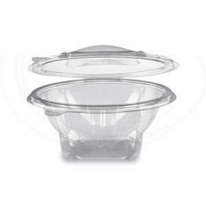 Miska (rPET) s viečkom okrúhla priehľadná 750ml [50 ks] - Plastobal