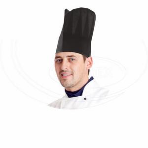 Kuchárska čiapka (PAP) čierna 23cm [10 ks] - Rukavice, ochranné prostriedky | ***