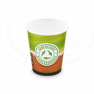 Papierový pohár BIO O80mm 280ml `M: 0,2L/8oz` [10 ks] - Plastobal