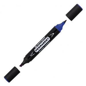 Permanentný popisovač Centropen 1666 double modrý - Plastobal