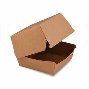 Box na burger (PAP) nepremastiteľný kraft 11 x 11 x 9 cm [50 ks] - Plastobal
