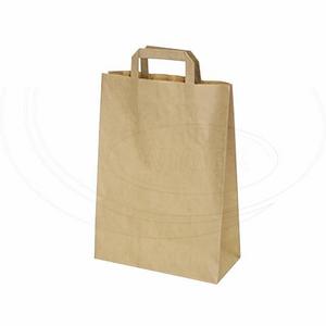 Papierová taška hnedá 22+10 x 28 cm [250 ks] - Plastobal