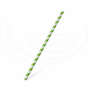 Slamka papierová Špirála zelená `JUMBO` O8mm x 25cm [100 ks] - Plastobal
