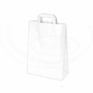 Papierová taška biela 22+10 x 28 cm [250 ks] - Plastobal