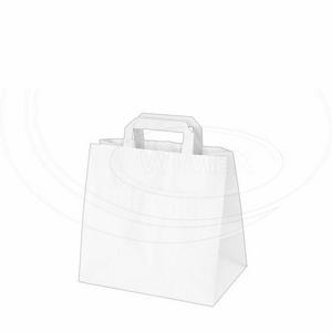 Papierová taška biela 26+17 x 25 cm [250 ks] - Plastobal