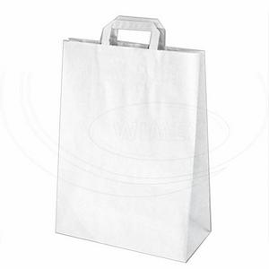 Papierová taška biela 32+16 x 39 cm [250 ks] - Plastobal