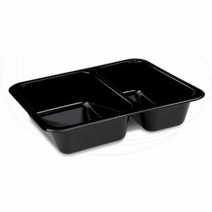 Menu misa (PP) extra-pevná 2dielna čierna 227 x 178 x 49 mm [50 ks] - Gastro potreby | ***