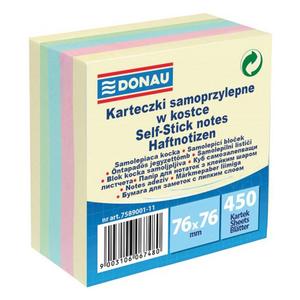 Bloček Donau 5 pastelových farieb 76x76mm 450l - Plastobal